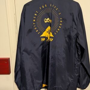 LRG Dark Blue Windbreaker with Yellow Details
